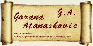 Gorana Atanasković vizit kartica